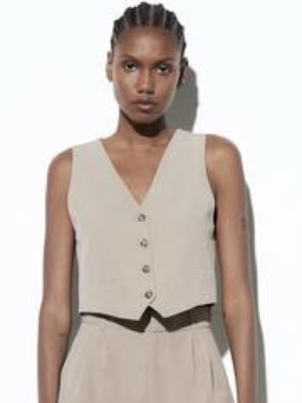 Zara Taupe Vest